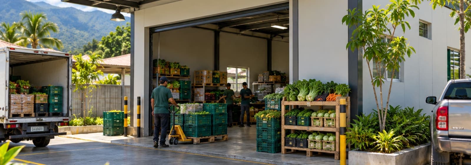 Proceza Destination Hub — San Fernando — fresh produce at the hub