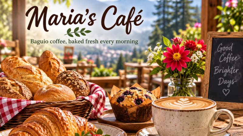 Maria's Café — Baguio coffee, baked fresh every morning