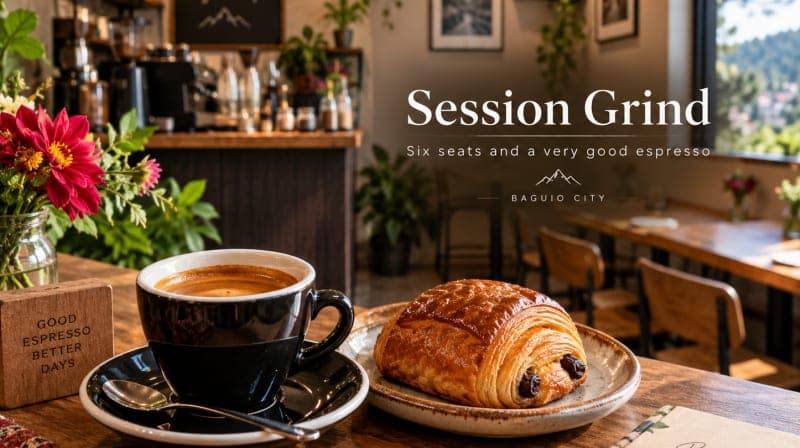 Session Grind — Six seats and a very good espresso · Baguio City
